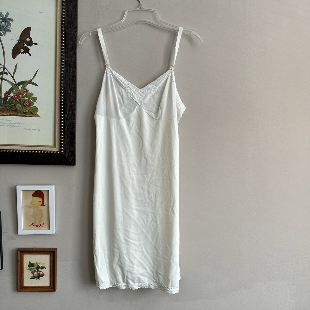 Vintage white slip dress!